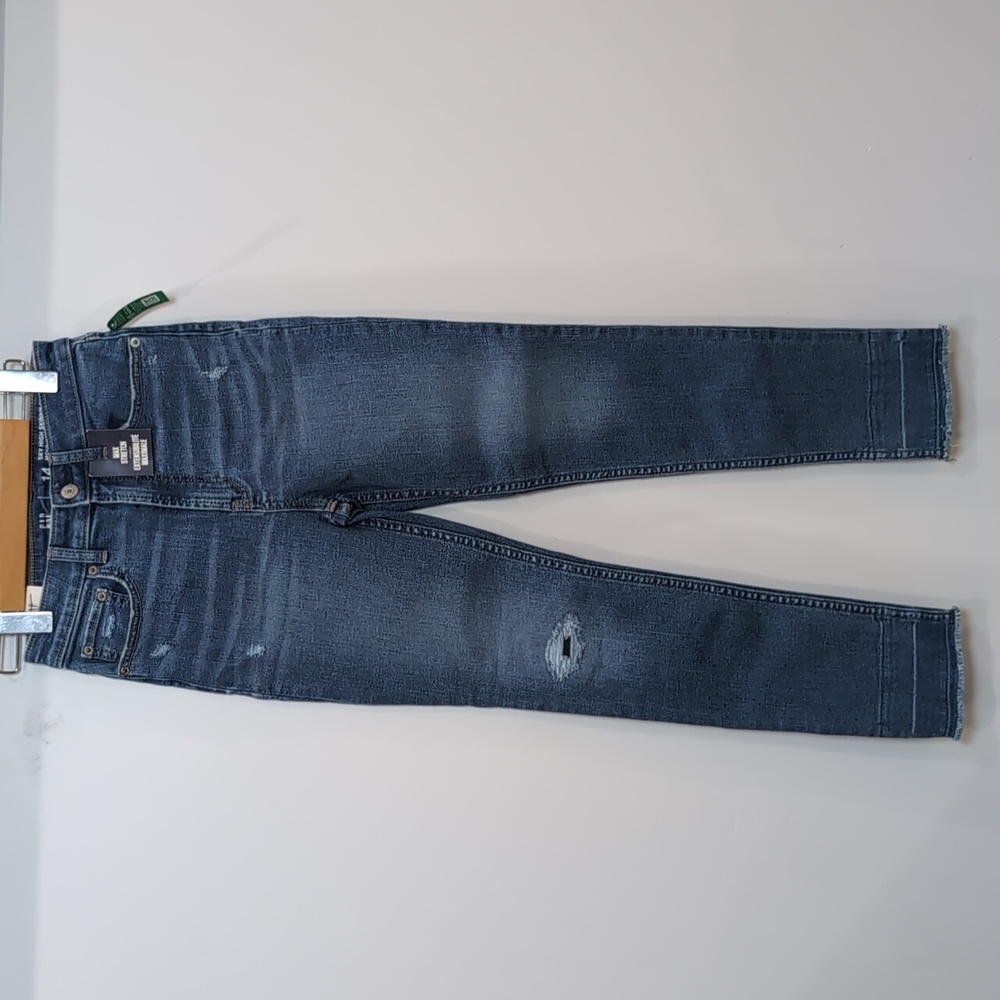 GAP | Teen Girl's Medium Wash Sky High-Rise Distressed Skinny Ankle Jea…